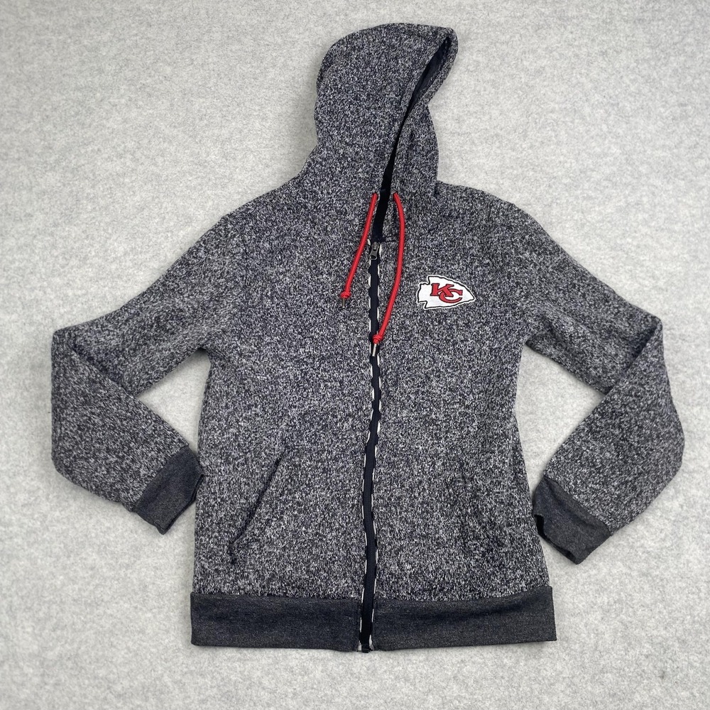 Kansas City Chiefs Hoodie Sweatshirt Small (FITS XS or Youth M-L) Gray SEE PICS
